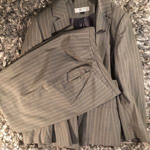 Tahari Pinstriped Pants Suit
